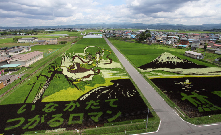 Tanbo Art (rice paddy art), Inakadate Village, Aomori Prefecture